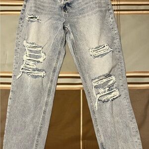 Distressed Light Wash Jeans